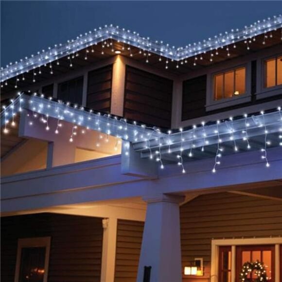35.4ft 8 Mode 432 LED Icicle Christmas Lights with 72 Drops...